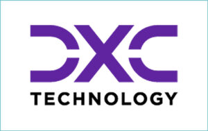 Logo depicting a company accredited by The Cyber Scheme called DXC