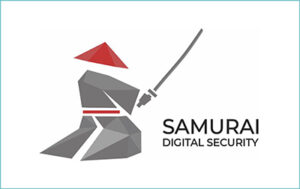 Logo depicting a company accredited by The Cyber Scheme called Samurai Digital Security