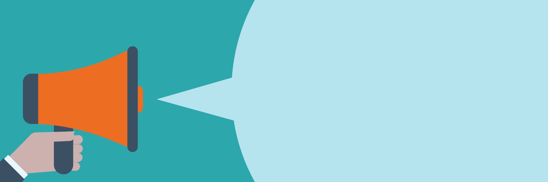 The Cyber Scheme brand image depicting a megaphone
