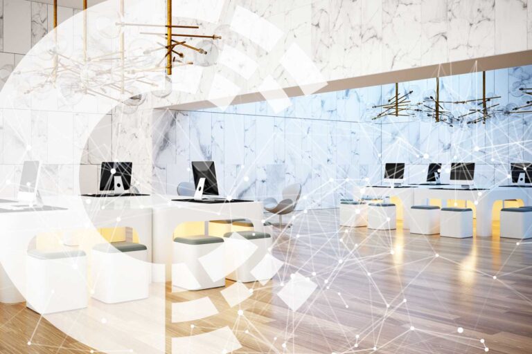 The Cyber Scheme brand image depicting an empty office