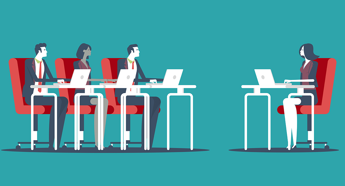 meeting chaired by woman with laptop cyber security